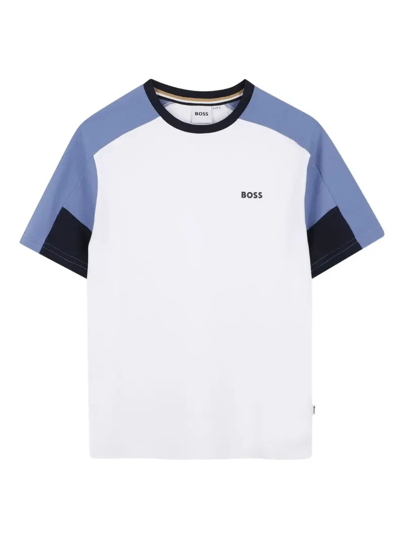 Completo bianco/azzurro per bambino