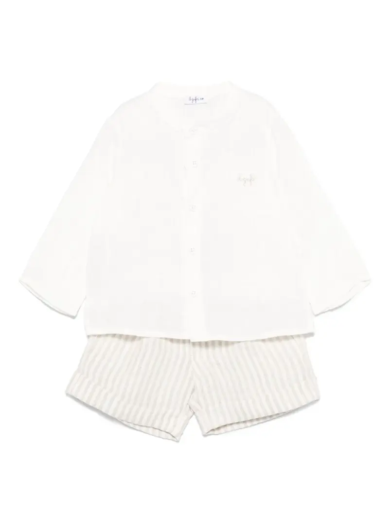 Completo bianco/beige per bambino