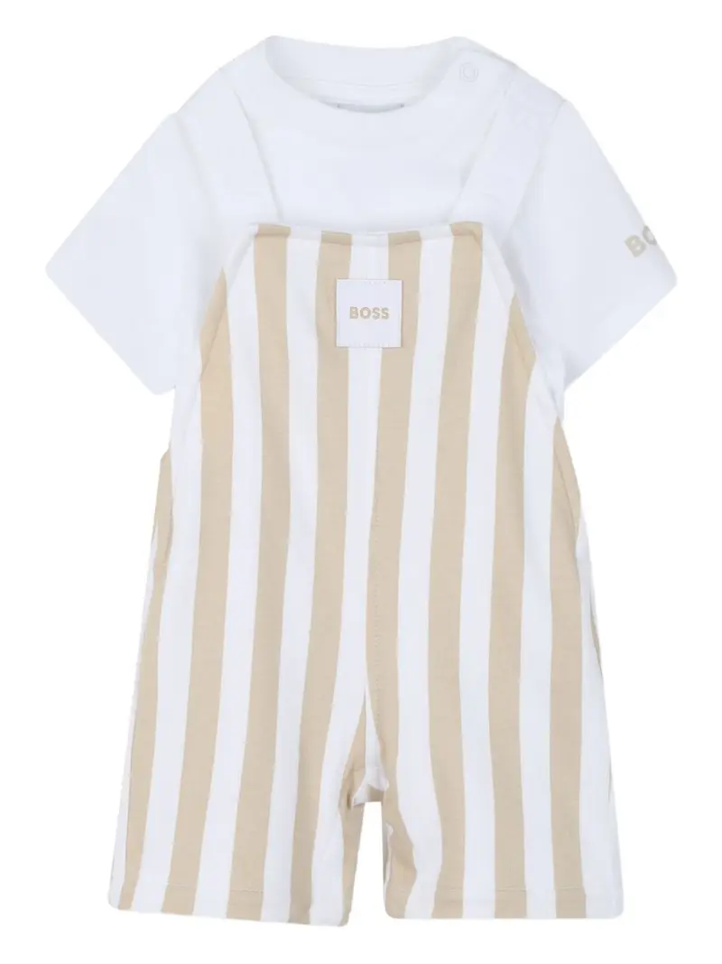 Completo bianco/beige per neonato