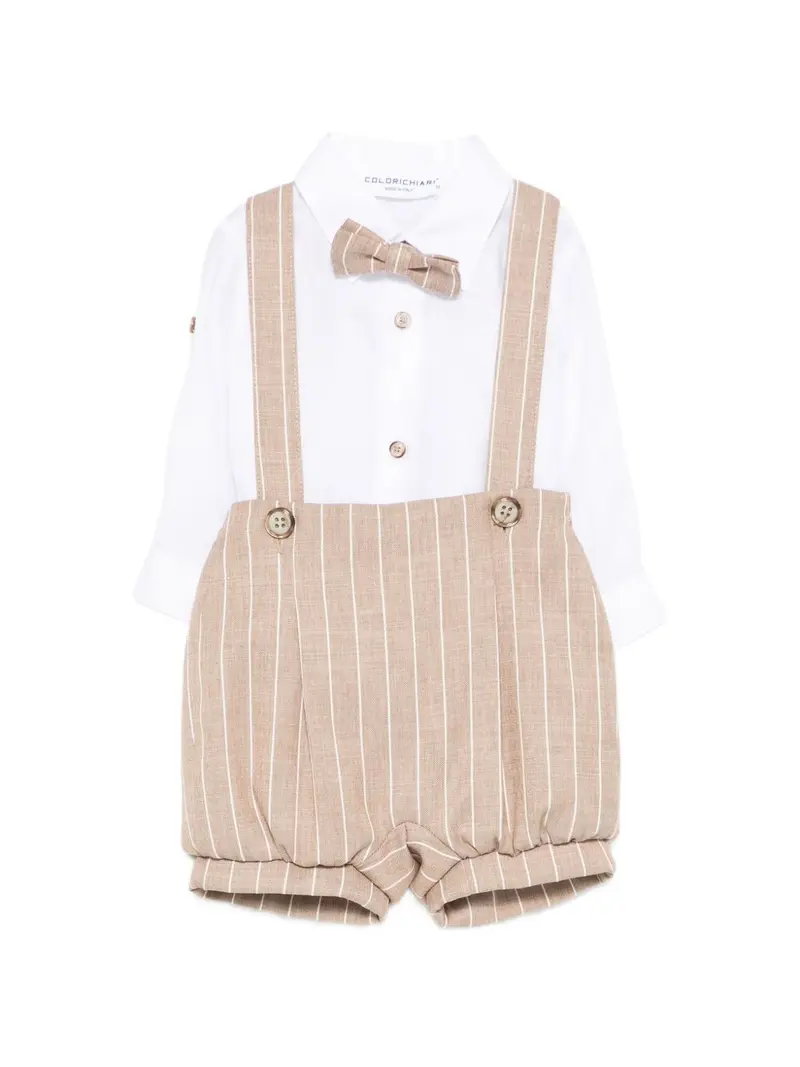 Completo bianco/beige per neonato
