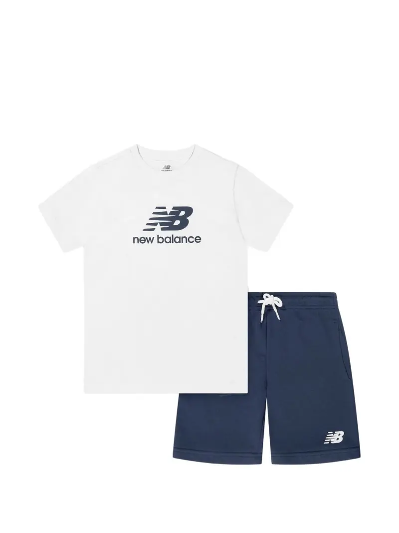 Completo bianco/blu navy per bambino