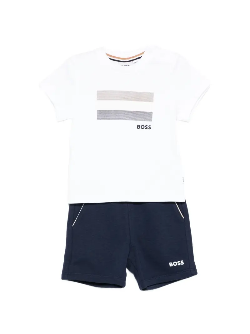 Completo bianco/blu navy per neonato