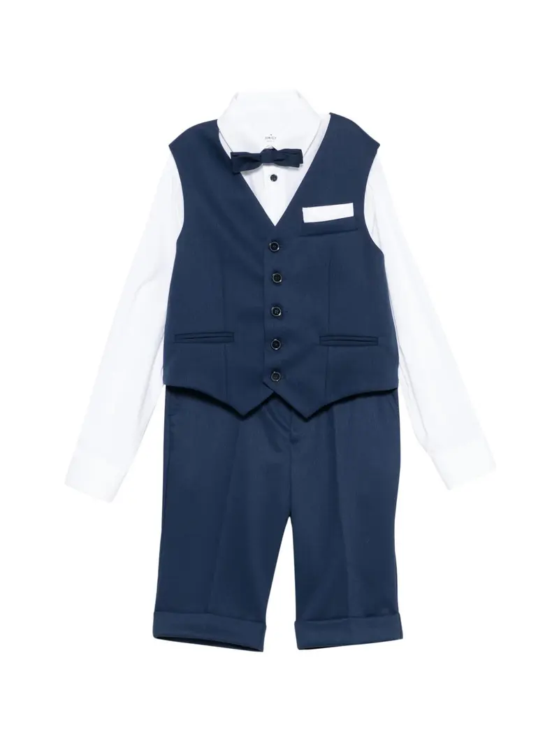 Completo bianco/blu per bambino