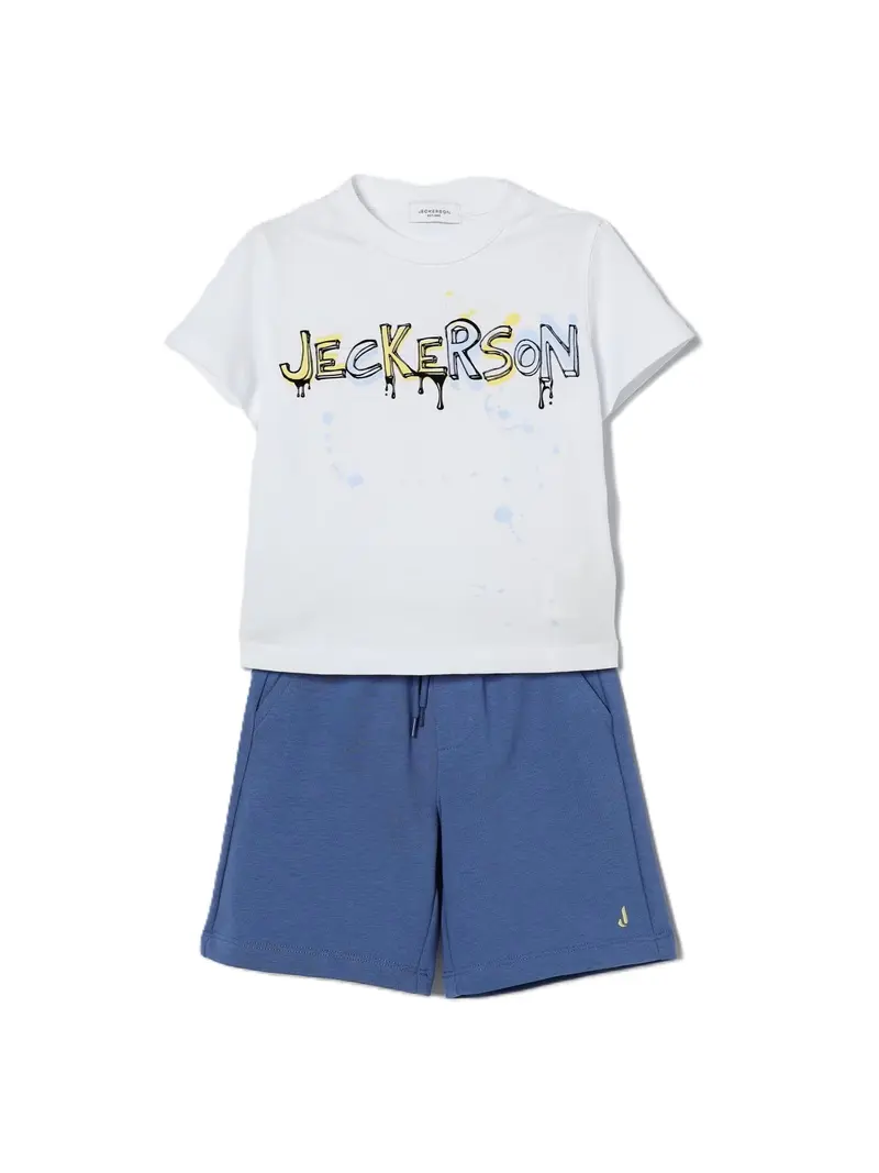 Completo bianco/blu per bambino