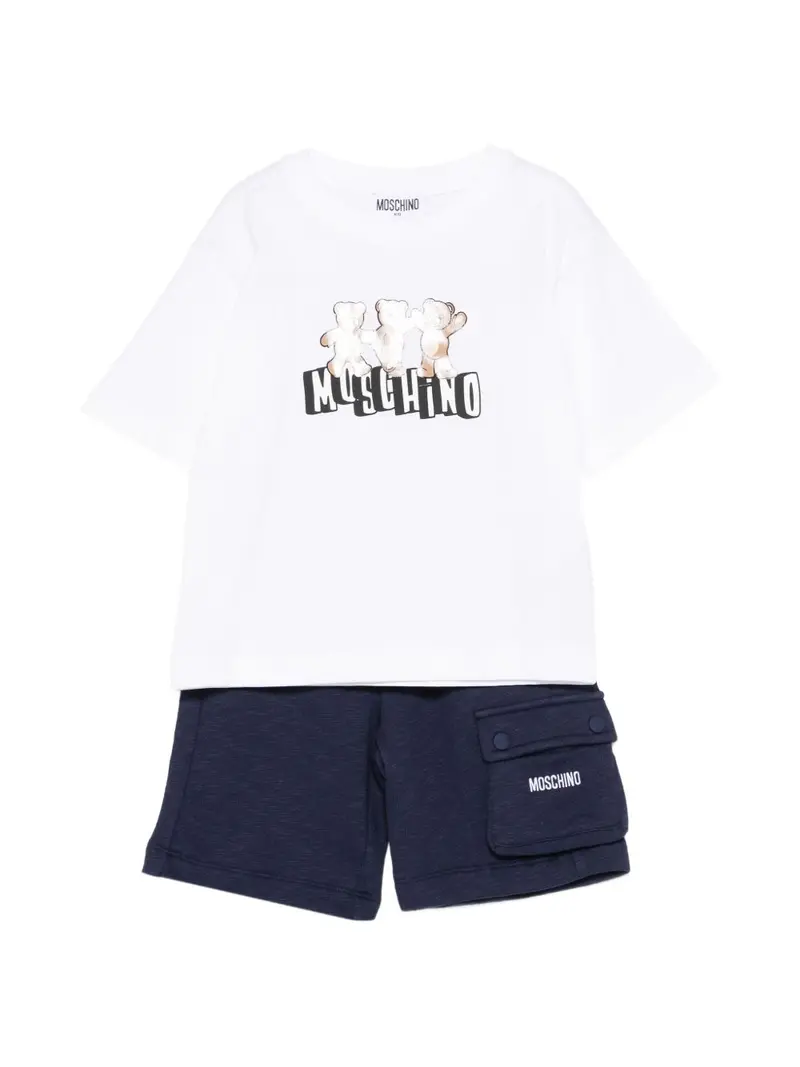 Completo bianco/blu per bambino