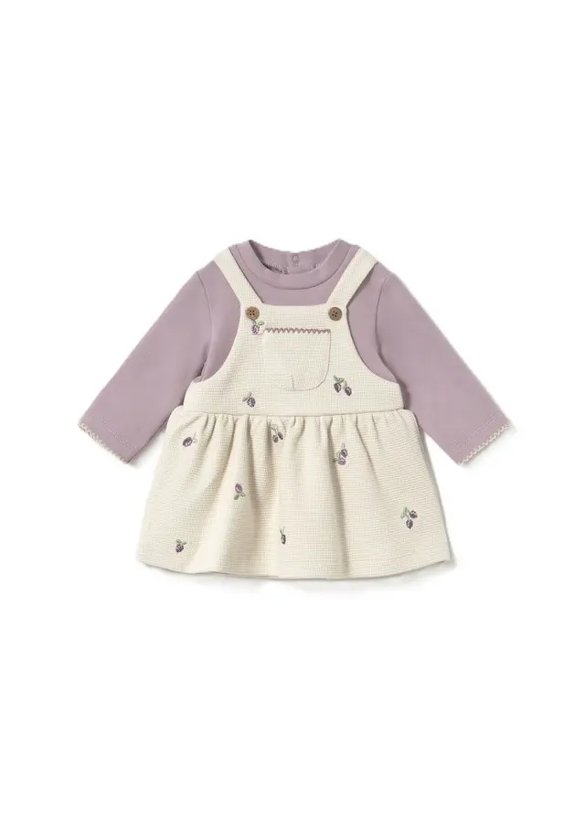 Completo bianco/melva per neonata