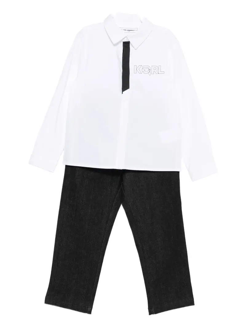 Completo bianco/nero per bambino