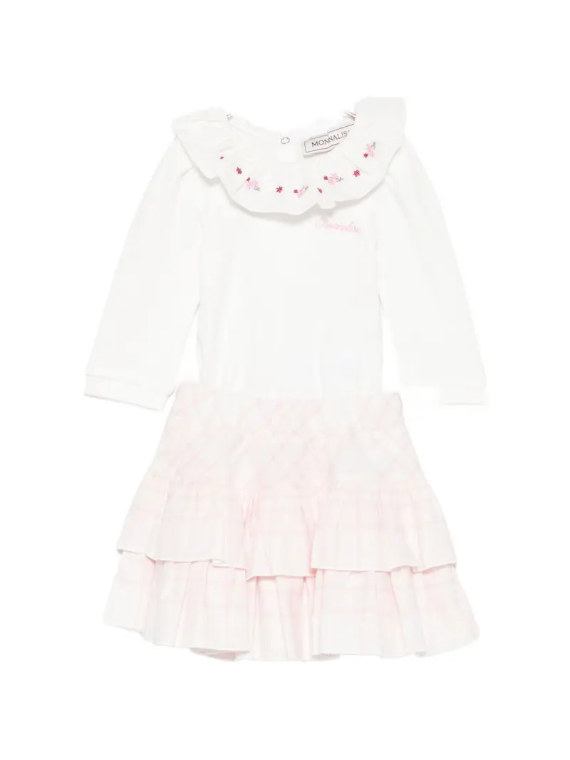 Completo bianco/rosa chiaro per neonata