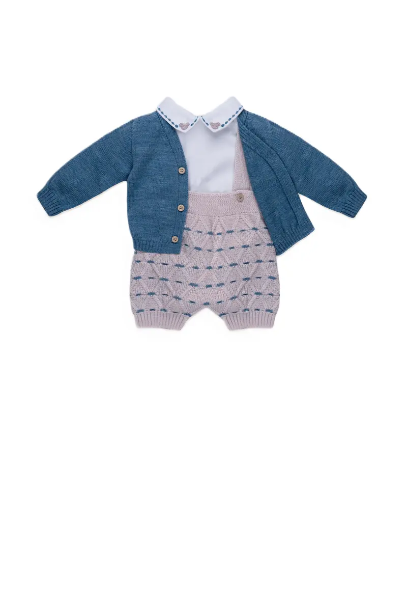 Completo blu/mandrola per neonato