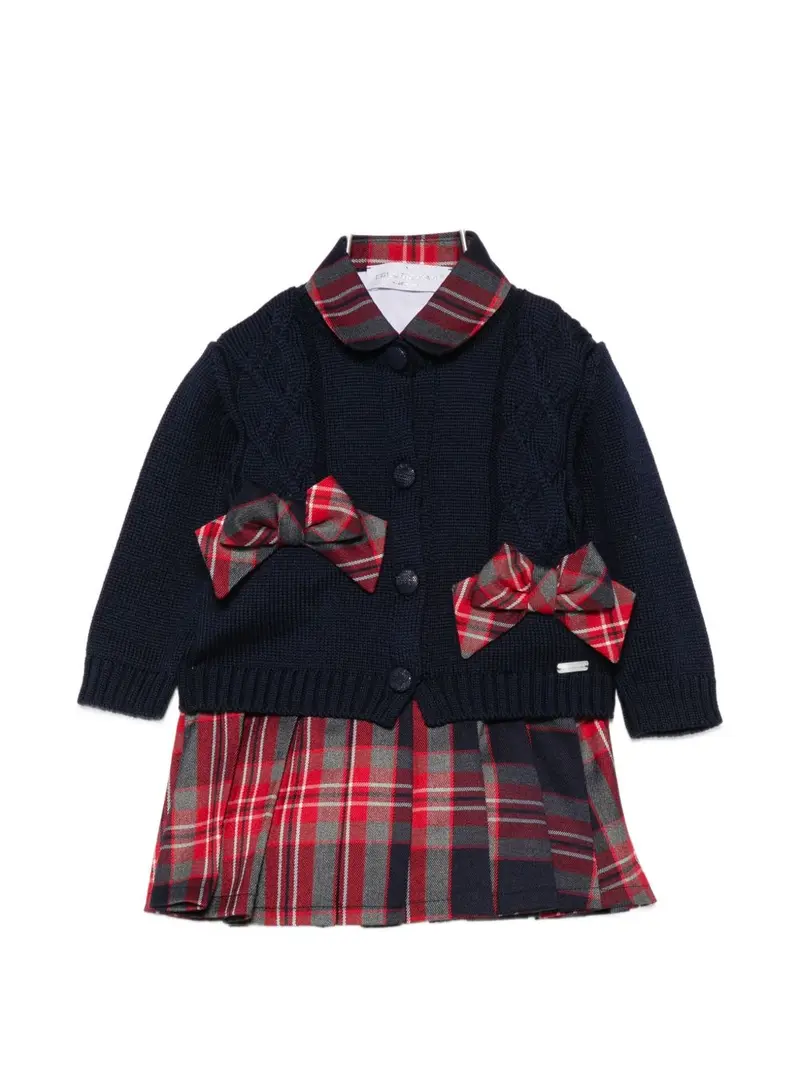 Completo blu/rosso per neonata