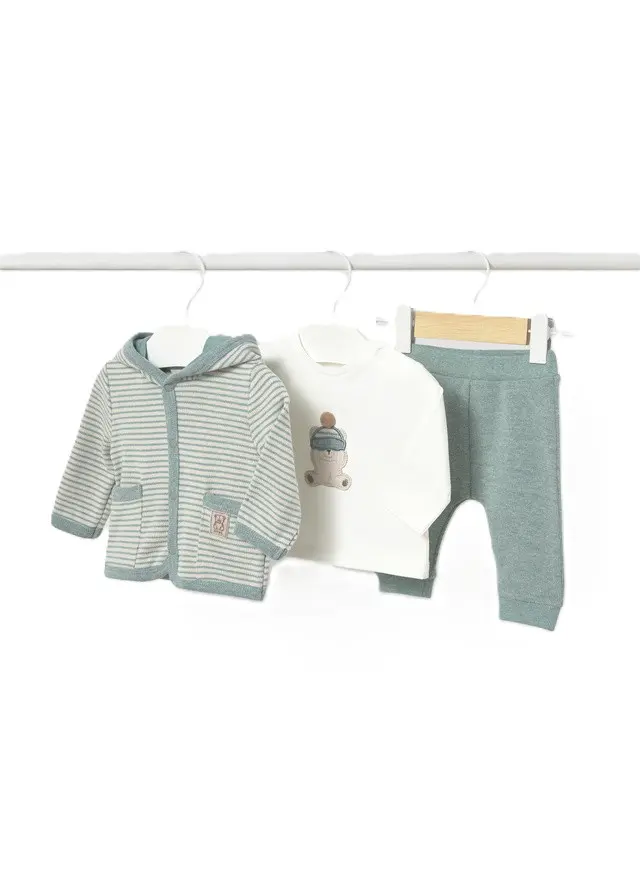 Completo ecrù/mineral per neonato