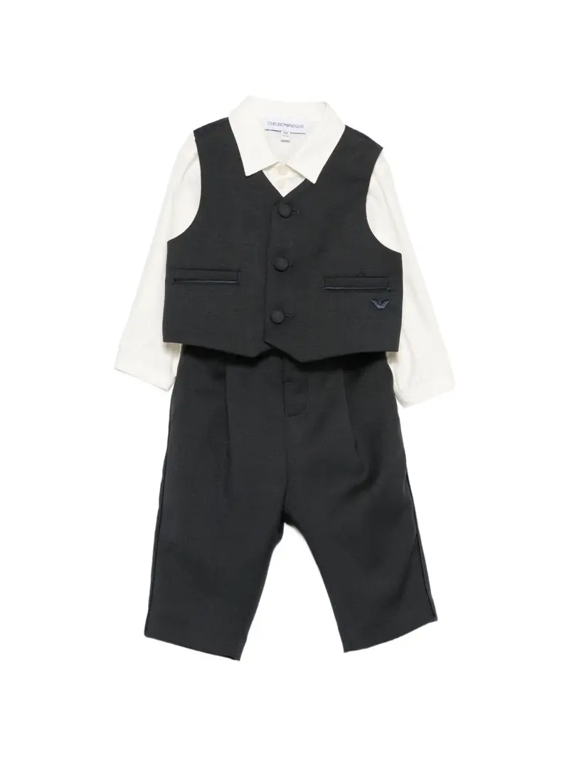 Completo elegante blu navy per neonato