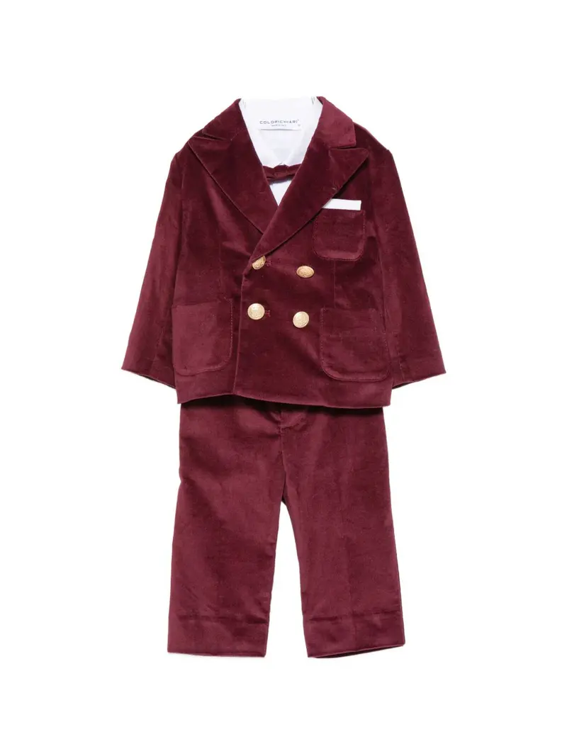Completo elegante bordeaux per neonato