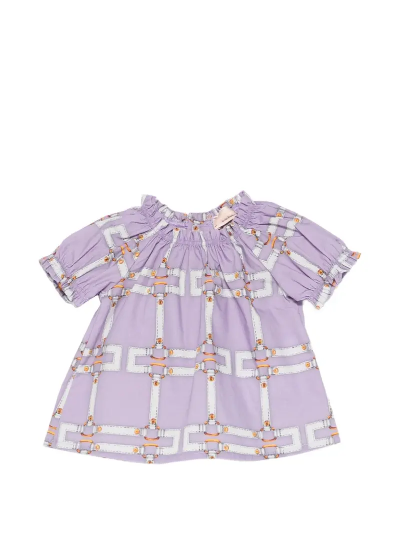Completo lilla/bianco per neonata