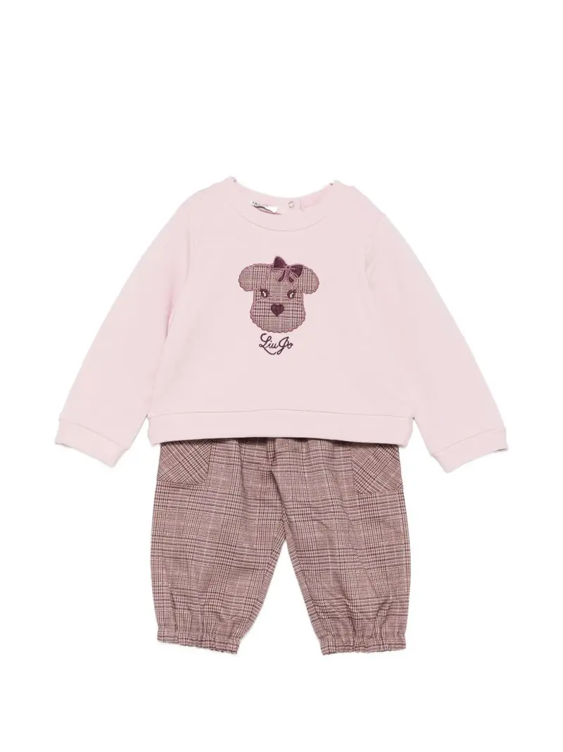 Completo lilla/soft check per neonata