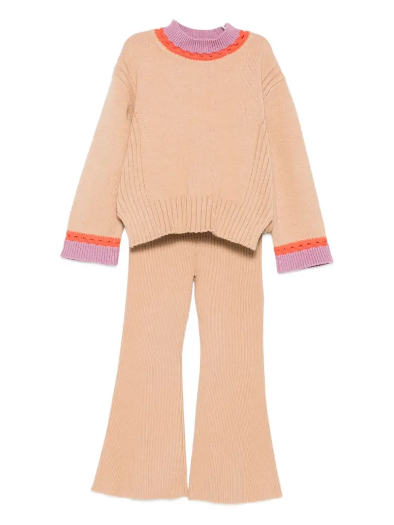 Completo marrone chiaro per bambina
