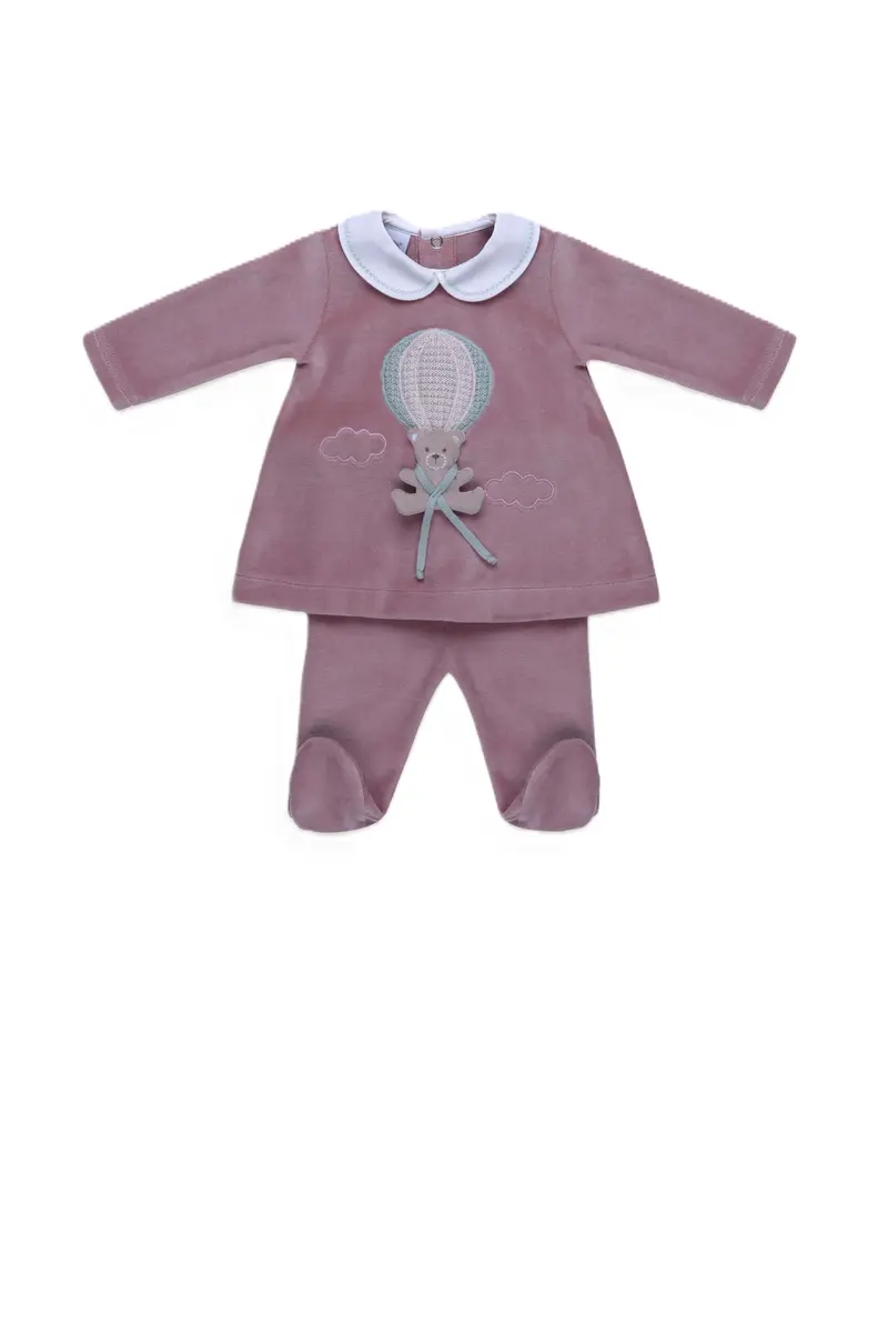 Completo marsala per neonata