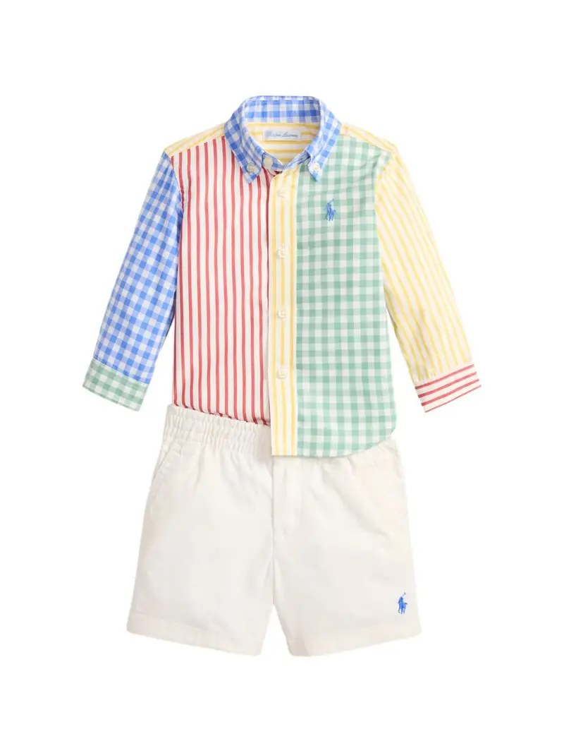 Completo multicolor/bianco per neonato