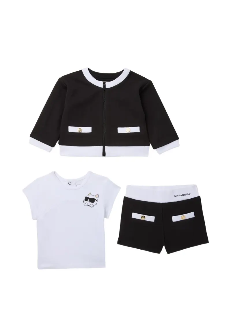 Completo nero/bianco per neonata