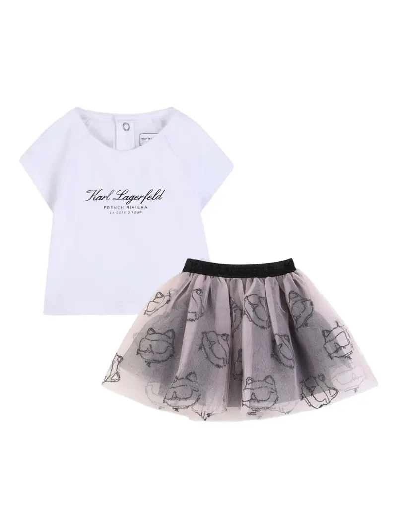Completo rosa/bianco/nero