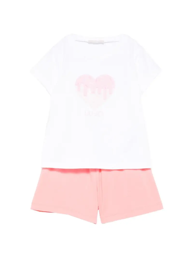 Completo rosa/bianco per bambina