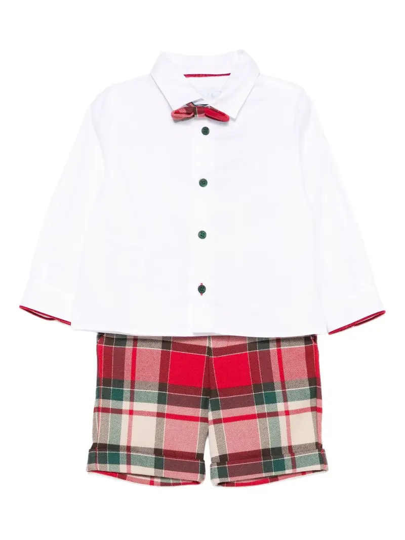 Completo rosso/bianco per neonato