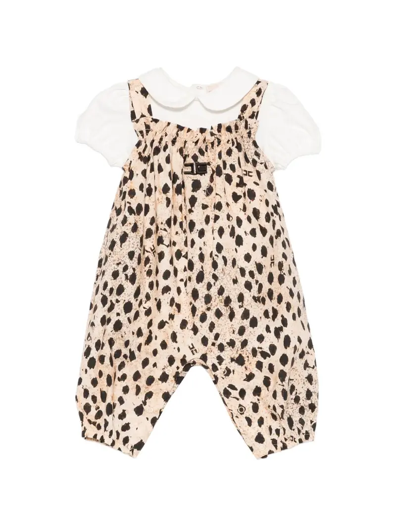Completo salopette/t-shirt per neonata