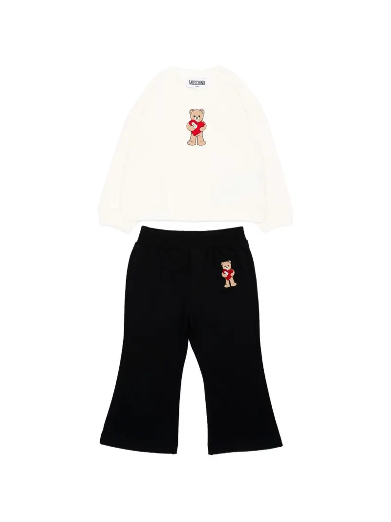 Completo sportivo bianco/nero per neonata