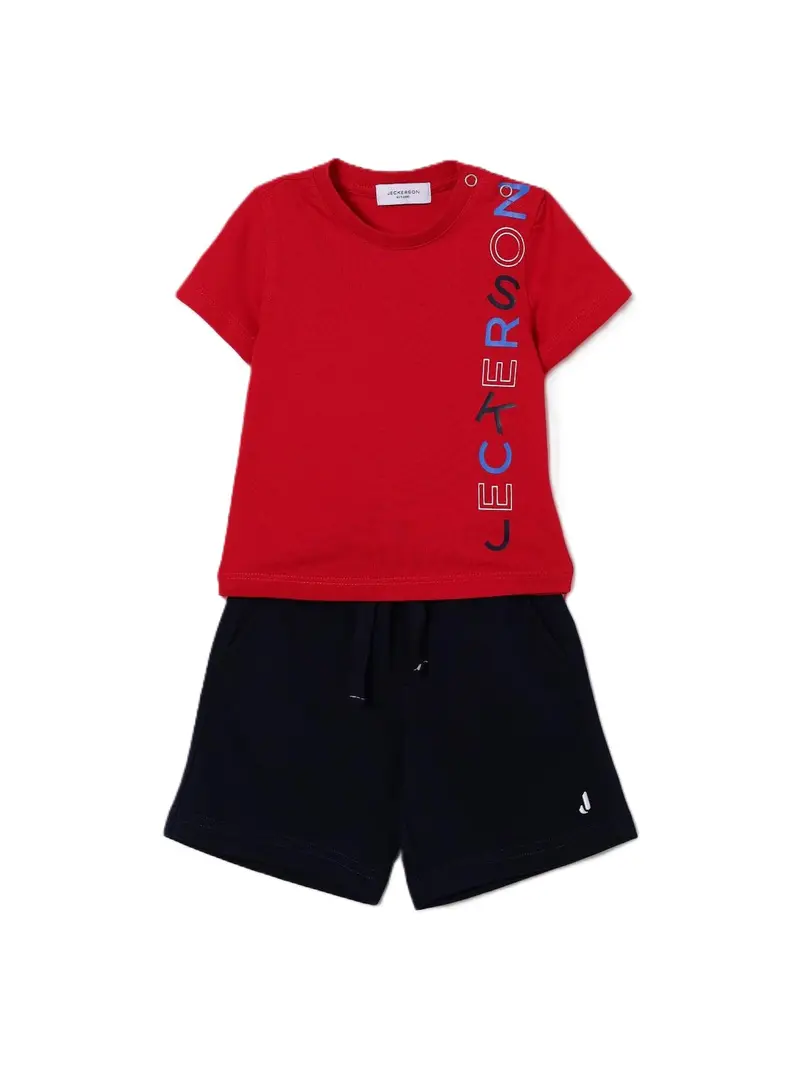 Completo sportivo rosso/blu navy per neonato