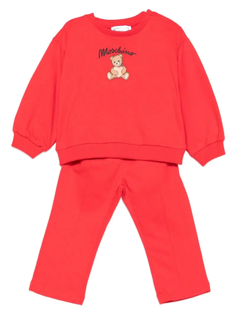 Completo sportivo rosso per neonata