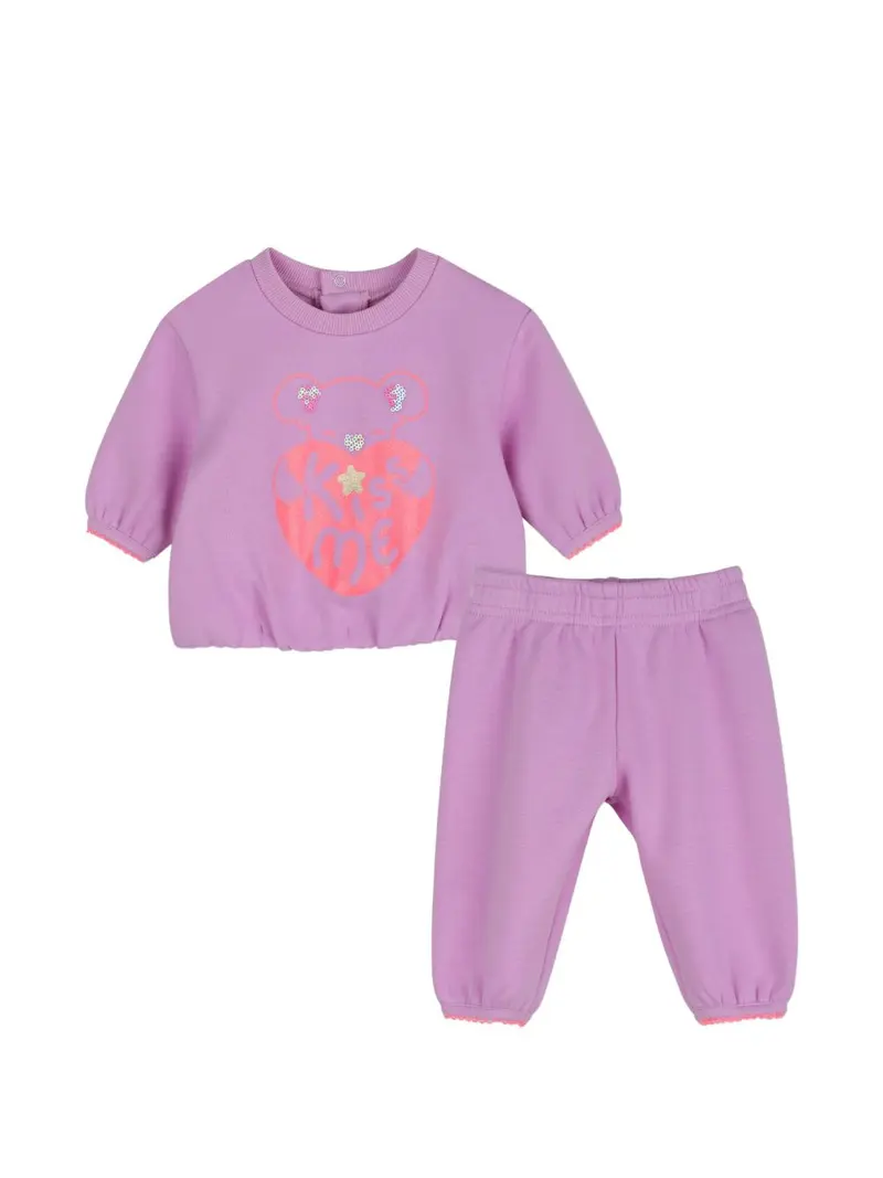Completo sportivo viola per neonata