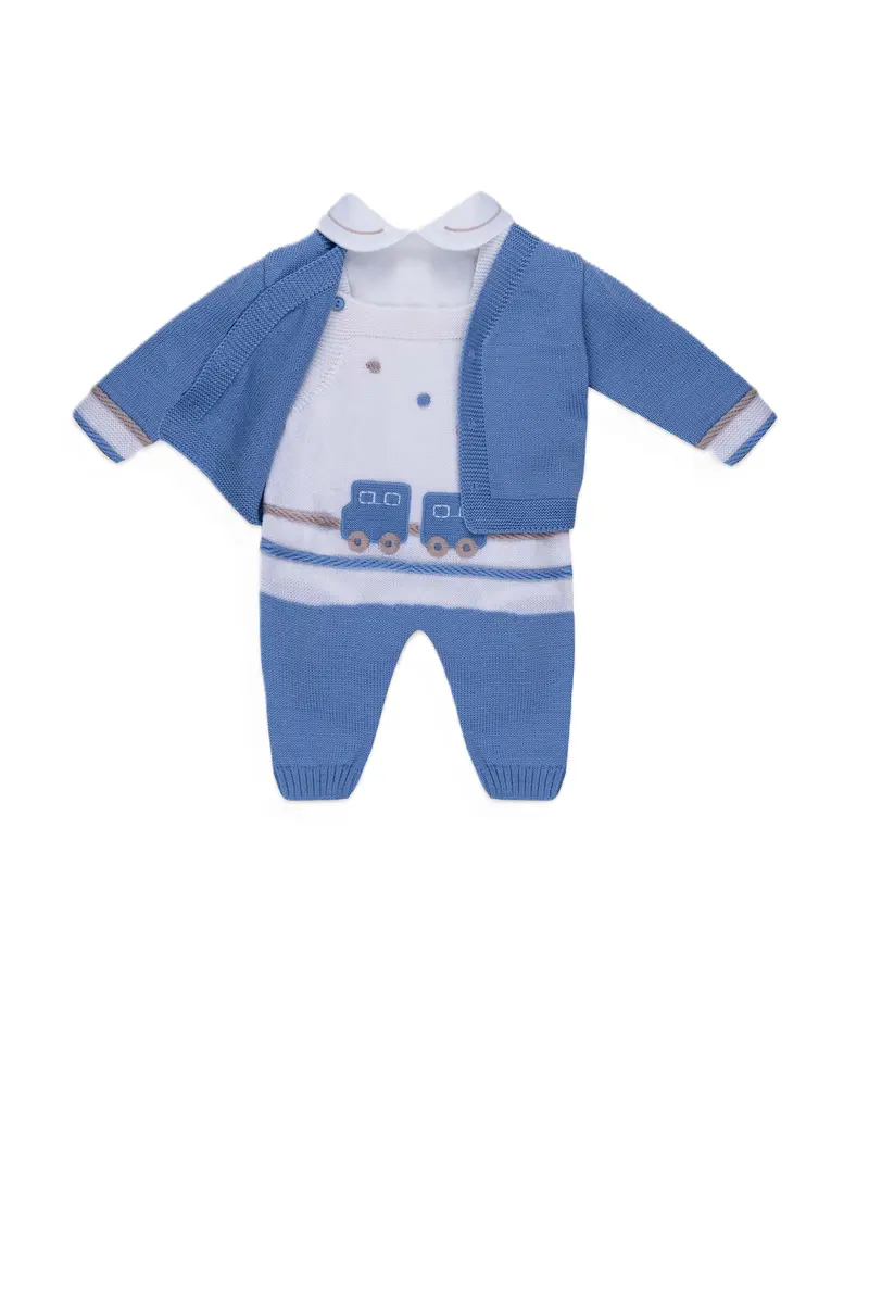 Completo vaniglia/cielo per neonato