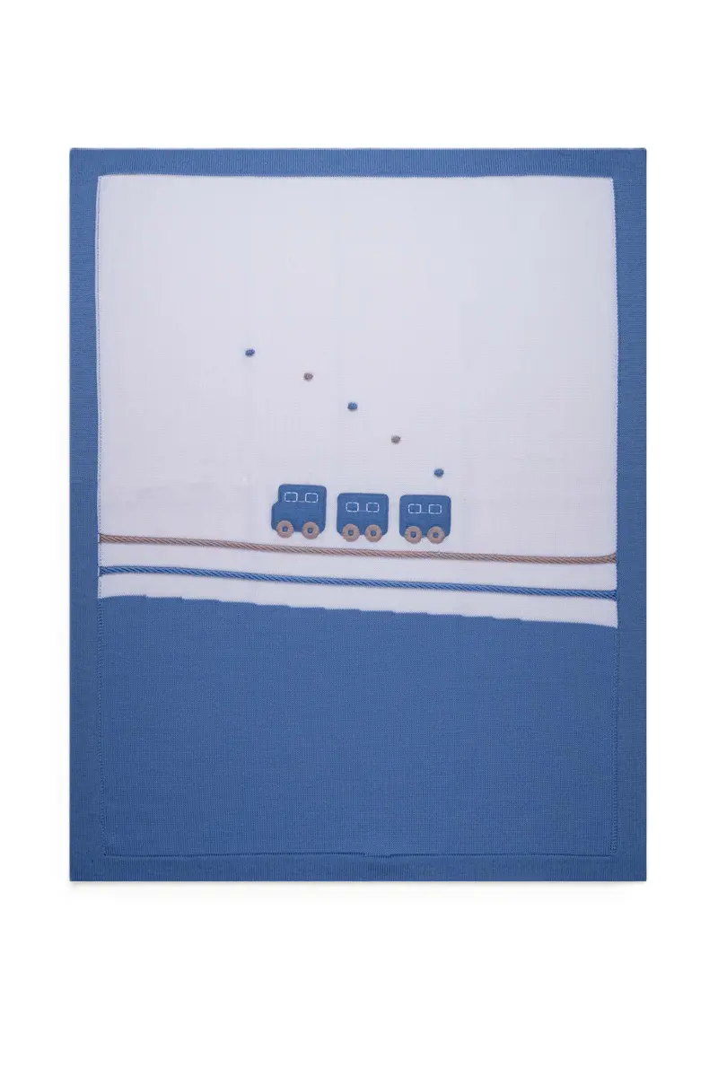 Coperta bianca/cielo per neonato