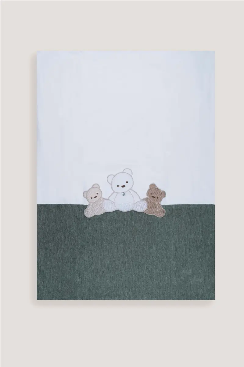 Coperta bianca/verde per neonato