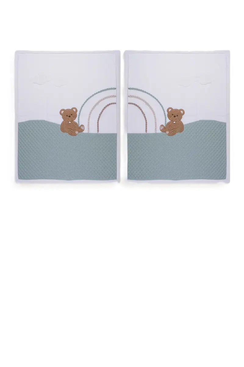Coperta bianca/verde per neonato