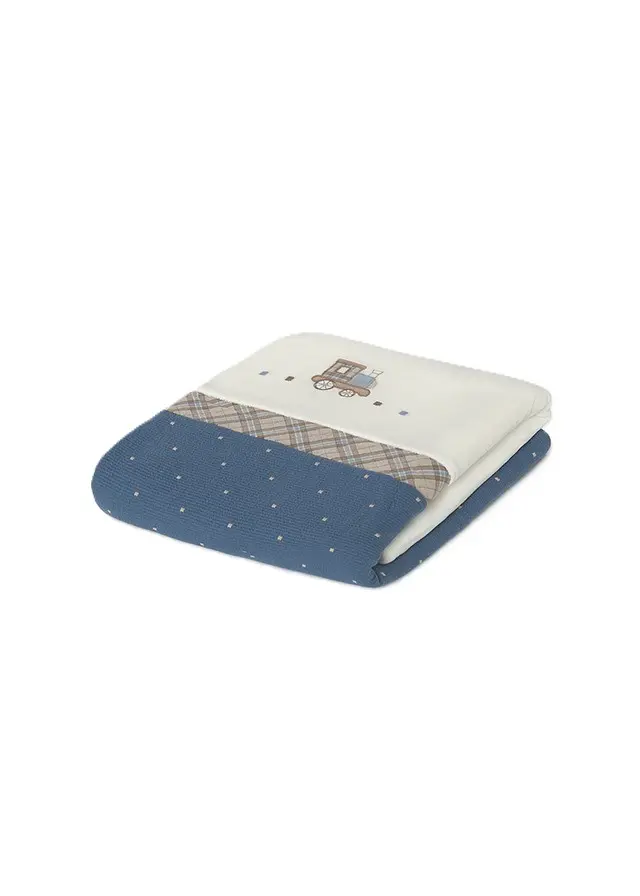 Coperta blu/bianco per neonato