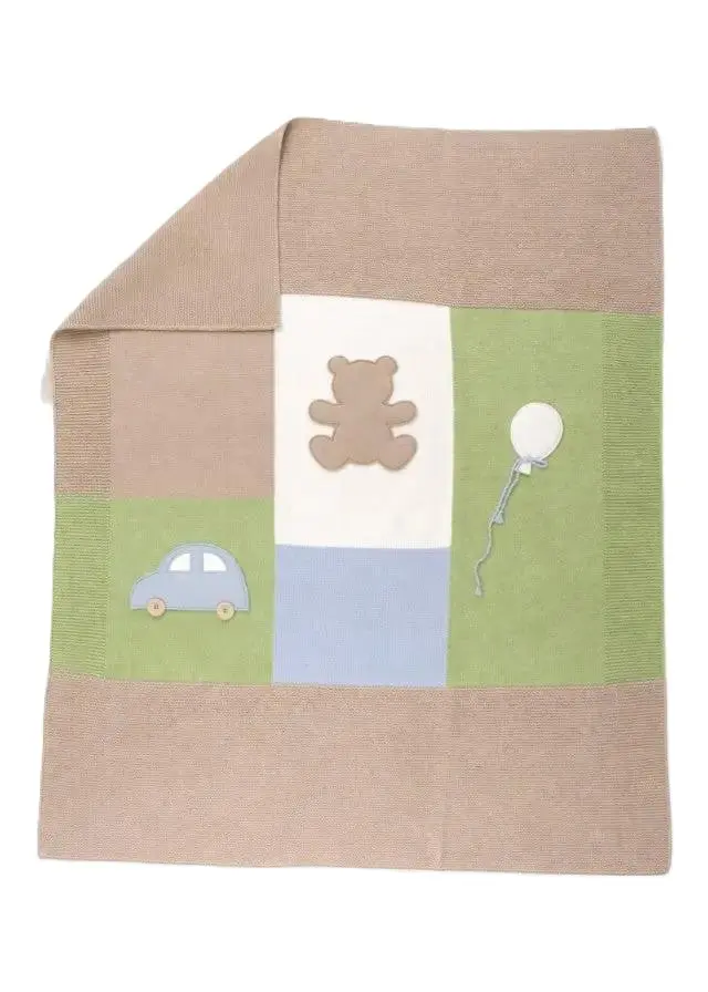 Coperta marrone/verde per neonato