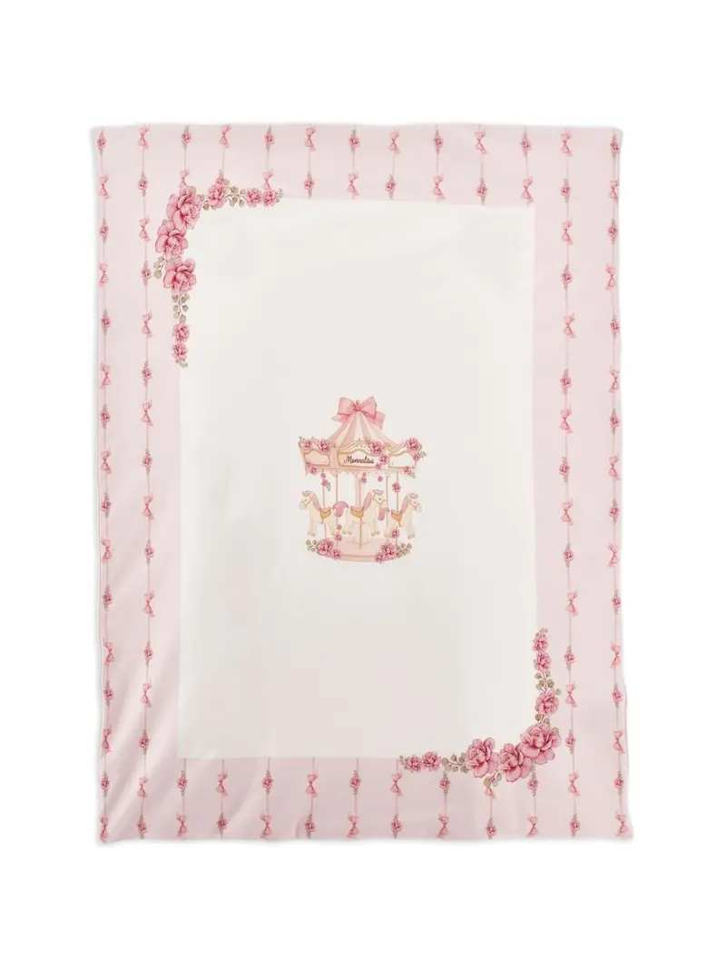 Coperta rosa/bianco per neonata