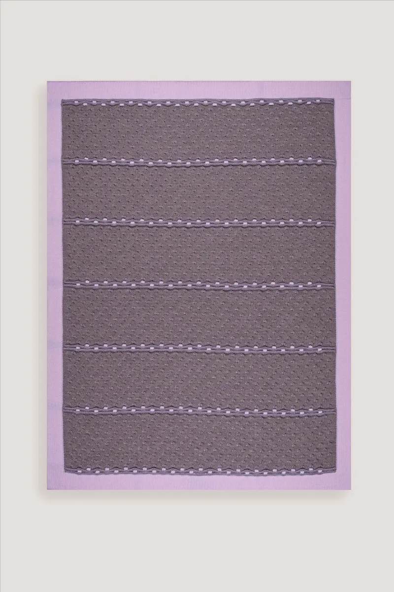 Coperta tortora/rosa per neonata