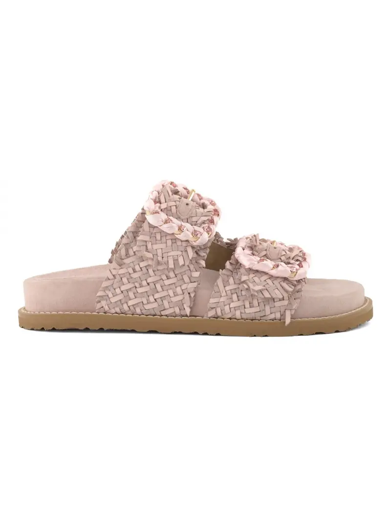 Coral Blue Ciabatta Donna Woven leather sandal - CB.K226.01 PIN