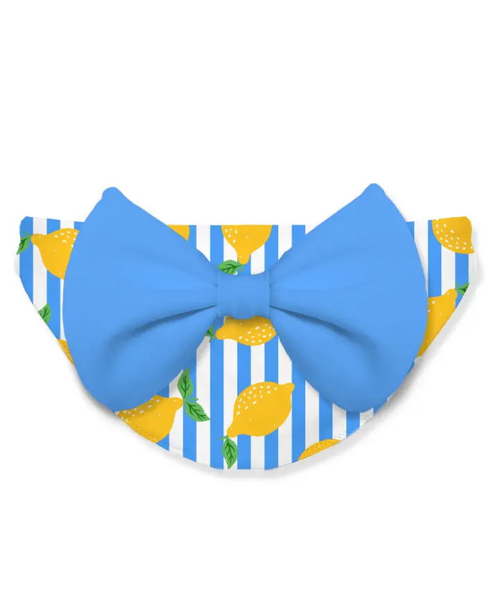 Costume azzurro/bianco/giallo per bambina
