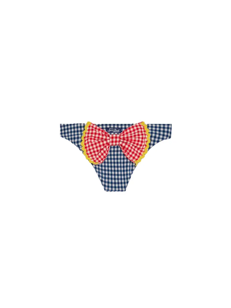Costume blu/rosso per bambina