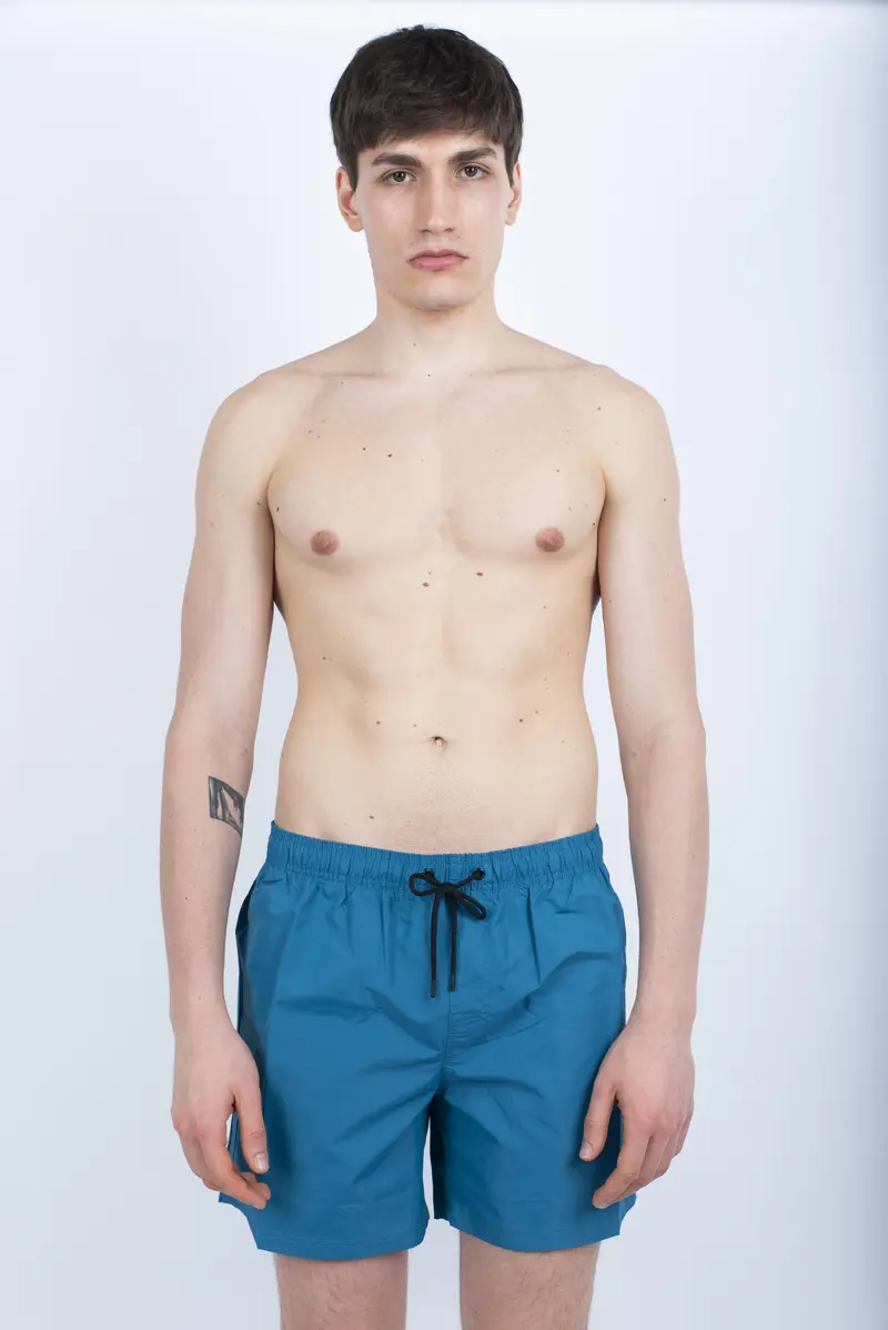Costume da bagno corto vita elasticata Iconic Taffeta Dark Rainbow blu