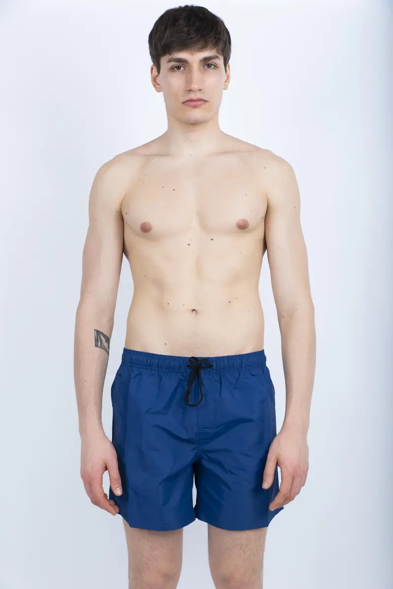 Costume da bagno corto vita elasticata Iconic Taffeta Dark Rainbow navy