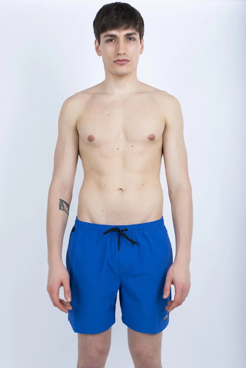Costume da bagno corto vita elasticata Stretch blu