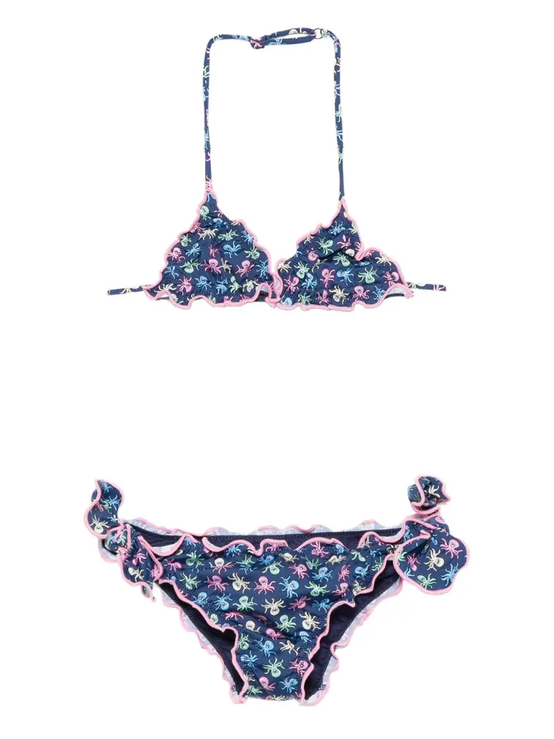 Costume due pezzi blu per bambina