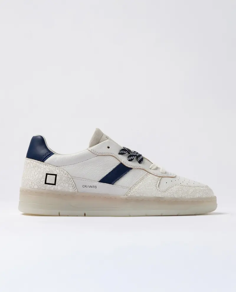 D.a.t.e. Court 2.0 Natural White-Blue