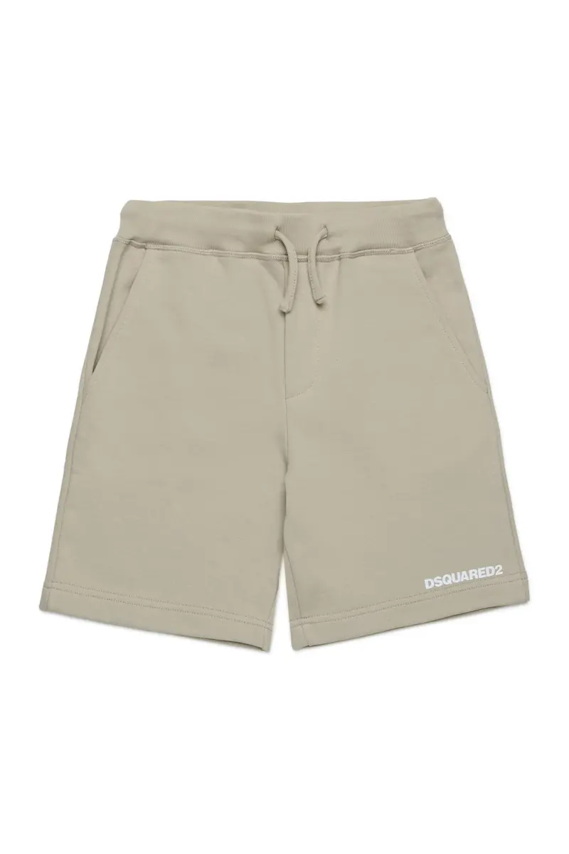 D2Kids Junior Drawstring Logo Shorts Beige