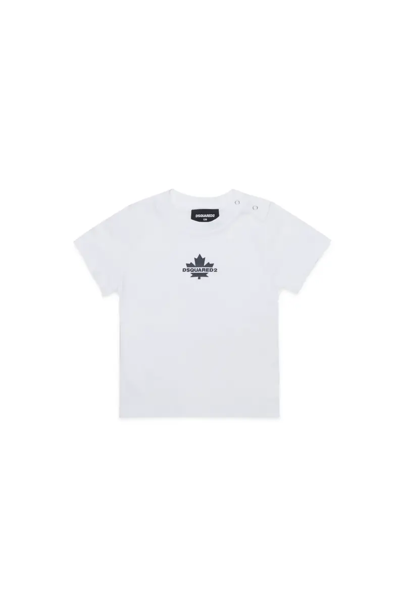 D2Kids Newborn Maple Leaf T-shirt White