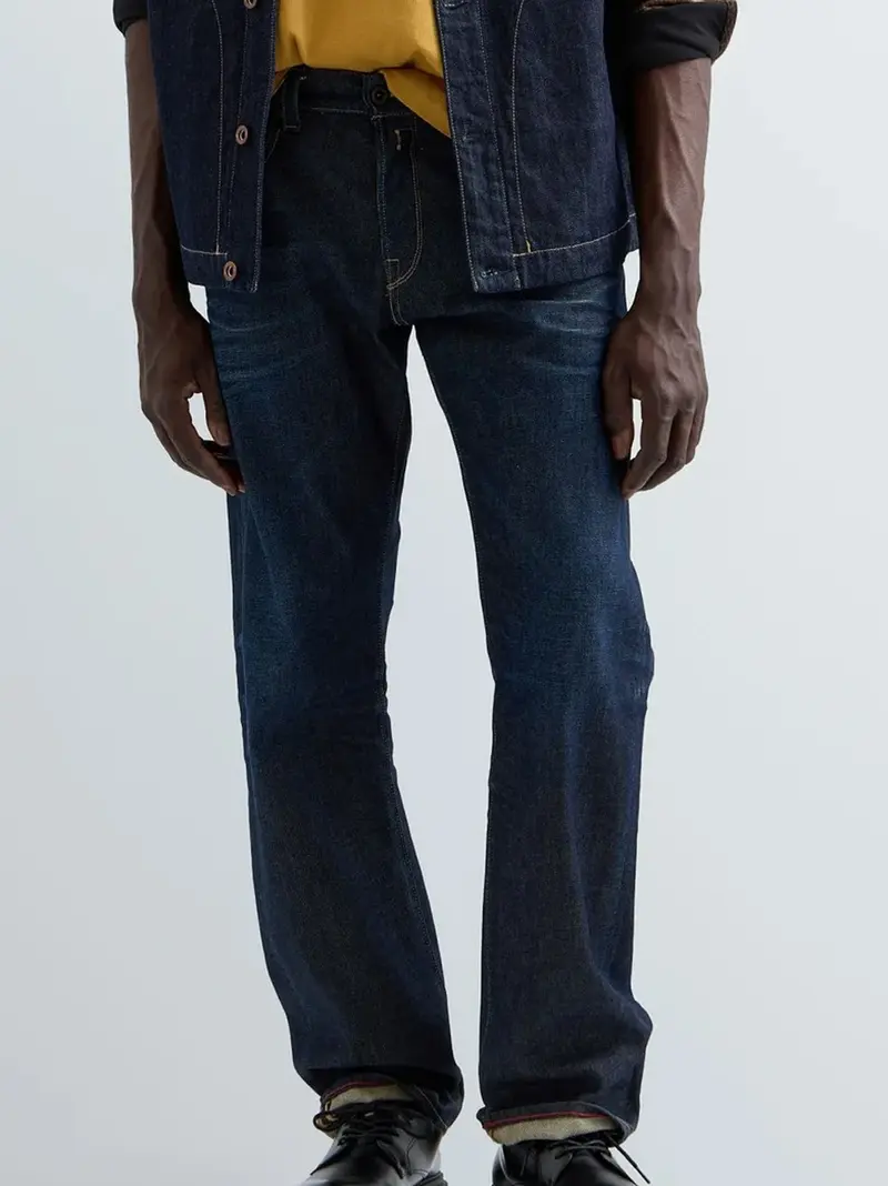 denim slim 3d crincle scuro